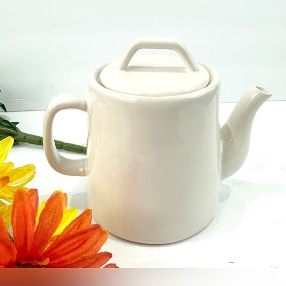 Rae Dunn Artisan Collection By Magenta Tea Pot White & Black - Picture 2 of 9